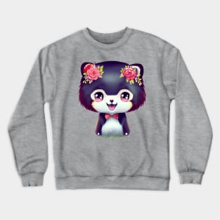 Cute kawaii panda bear Crewneck Sweatshirt